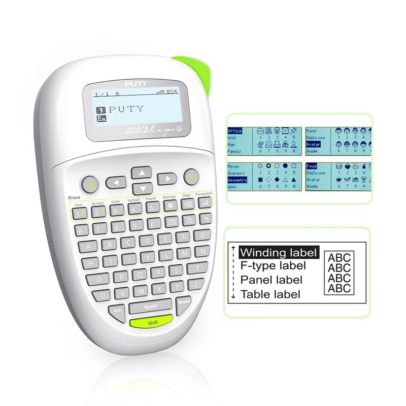 New Arrival PT-200DK Portable Handheld Home Barcode Label Printer Compatible For 6/9/12mm EPS Label Tapes
New Arrival PT-200DK Portable Handheld Home Barcode Label Printer Compatible For 6/9/12mm EPS Label Tapes