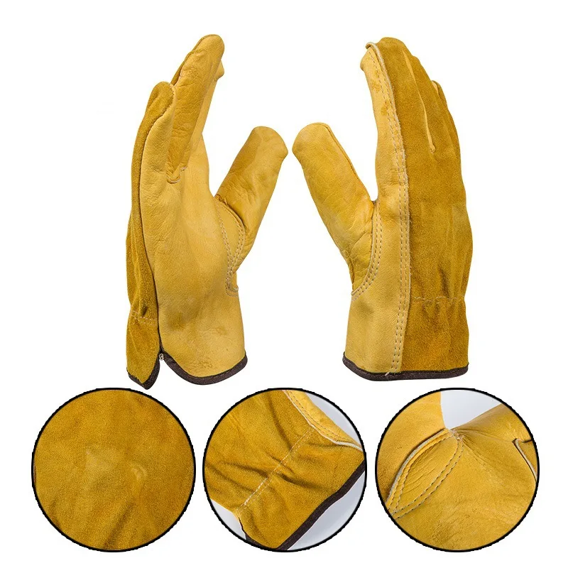 Boodun Working gloves Leather anti-friction Outdoor sports gloves Winter warm Garden Hand Labor Protection Gloves, Yellow
Boodun Working gloves Leather anti-friction Outdoor sports gloves Winter warm Garden Hand Labor Protection Gloves, Yellow