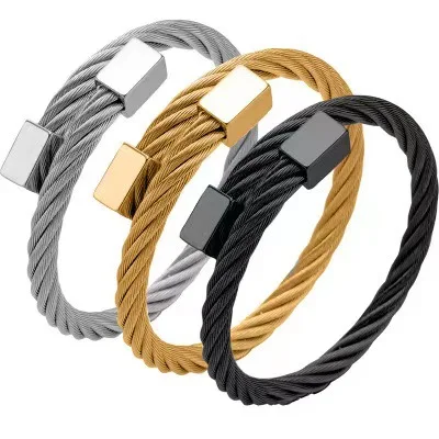 Manufacturer wholesale trend hot selling steel wire bracelet bracelet bracelet stainless steel opening square head popular
Manufacturer wholesale trend hot selling steel wire bracelet bracelet bracelet stainless steel opening square head popular