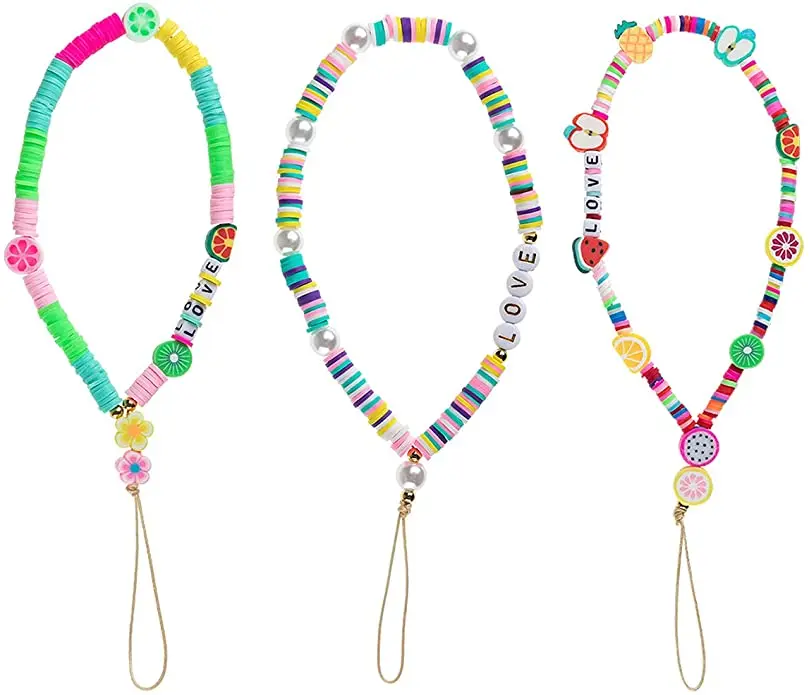 Custom DIY Trendy Cute Colorful Fruit Beaded Cell Phone Charm Chain Wrist Strap for Girls
Custom DIY Trendy Cute Colorful Fruit Beaded Cell Phone Charm Chain Wrist Strap for Girls