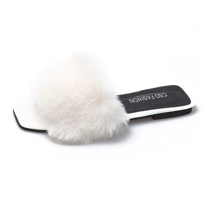 Hot Sale Hairy Ladies Sandals Indoor Outdoor Women's Simulation Wool Fox Fur Slippers, Customized color
Hot Sale Hairy Ladies Sandals Indoor Outdoor Women's Simulation Wool Fox Fur Slippers, Customized color