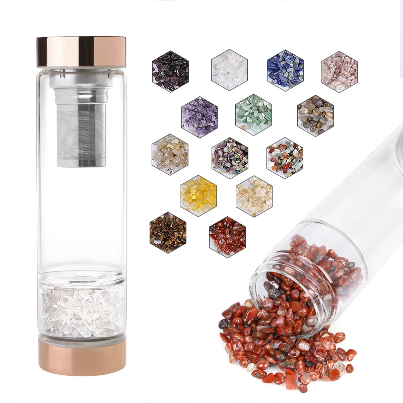 factory wholesale rose gold plated stainless steel glass water bottle, crystal water bottle with tea leak
factory wholesale rose gold plated stainless steel glass water bottle, crystal water bottle with tea leak