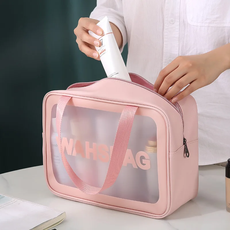 Custom Logo Travel Transparent Waterproof Beach Makeup Bag PVC Toiletry Bag With Handle Clear Cosmetics bag, Customized color
Custom Logo Travel Transparent Waterproof Beach Makeup Bag PVC Toiletry Bag With Handle Clear Cosmetics bag, Customized color