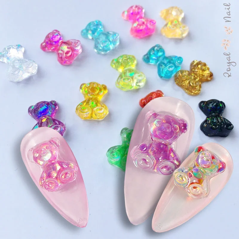 3D New Nail Decoration 12 Colors Different Size Gummy Bear Sweet Candy for DIY Manicure
3D New Nail Decoration 12 Colors Different Size Gummy Bear Sweet Candy for DIY Manicure