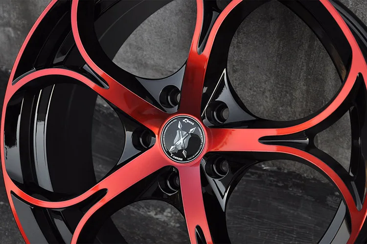 Long operation life good quality red casting rims alloy wheels 17 18 inch for cars