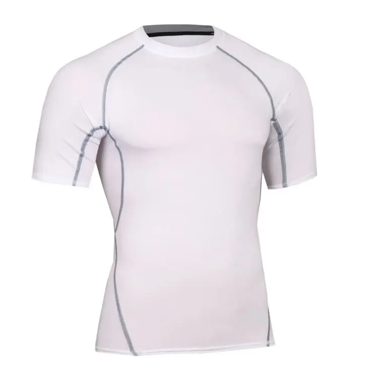 Hot sale fitness running training clothes stretch compression quick-drying sports short-sleeved tights, Customized color
Hot sale fitness running training clothes stretch compression quick-drying sports short-sleeved tights, Customized color