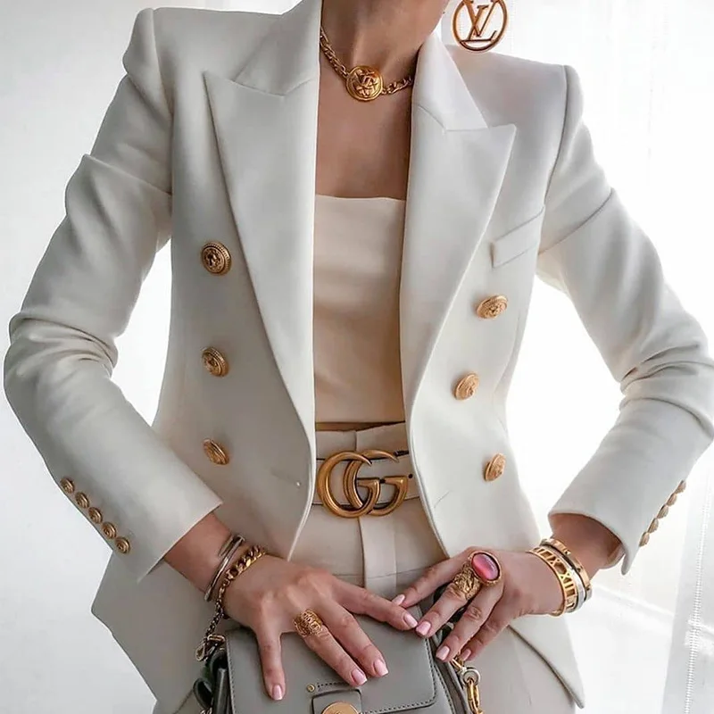 Wholesale Long Sleeve Casual Jacket Button Ladies Blazers Solid Color Women's Suit, 7 color or customized
Wholesale Long Sleeve Casual Jacket Button Ladies Blazers Solid Color Women's Suit, 7 color or customized