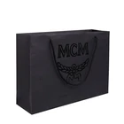 Eco-friendly black paper bag, luxury paperbag boutique paper gift bag