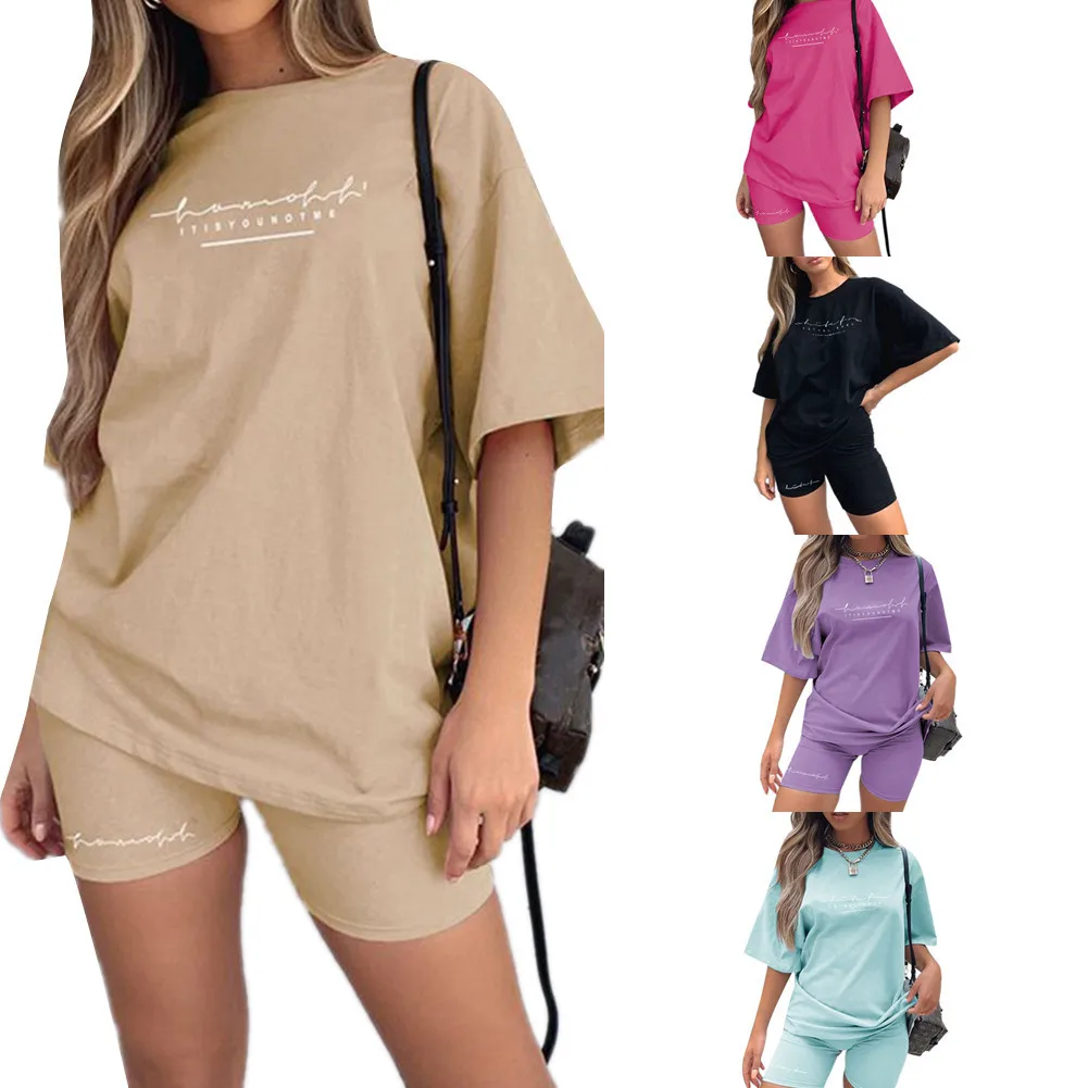 Custom Logo XS-2XL Solid Biker Shorts Set Summer Fashion Women Oversize T-Shirt 2 Piece Shorts Set
Custom Logo XS-2XL Solid Biker Shorts Set Summer Fashion Women Oversize T-Shirt 2 Piece Shorts Set