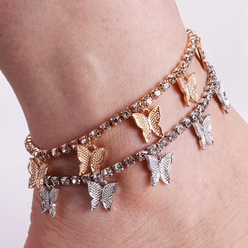 Bling Bling Diamond Multi Butterfly Tennis Chain Anklet Rhinestone Crystal Butterfly Ankle Chain Foot Jewelry
Bling Bling Diamond Multi Butterfly Tennis Chain Anklet Rhinestone Crystal Butterfly Ankle Chain Foot Jewelry