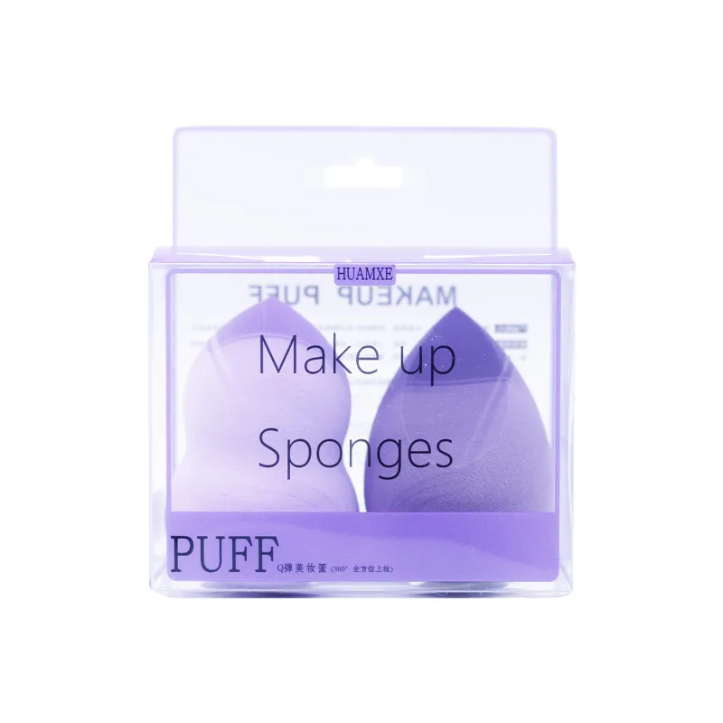 2021 makeup sponge 2pcs/set beauty tools packaging pvc box cosmetic puff super soft beauty blending custom logo/color, Purple/green
2021 makeup sponge 2pcs/set beauty tools packaging pvc box cosmetic puff super soft beauty blending custom logo/color, Purple/green