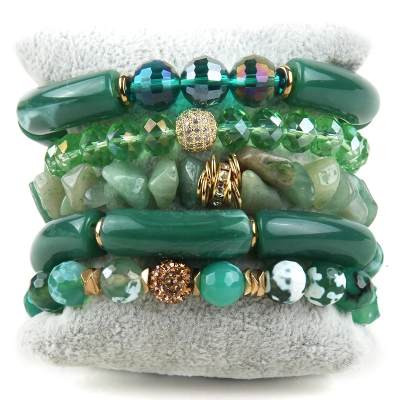 Fashion Boho 5pcs Jewelry Crystal Glass Natural Stone Acrylic Pipe Chip Shell Bracelet Purple Facet Charm Stack Bracelet Set
Fashion Boho 5pcs Jewelry Crystal Glass Natural Stone Acrylic Pipe Chip Shell Bracelet Purple Facet Charm Stack Bracelet Set