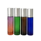Wholesale Essential Oil Roller Bottles 10 ML Perfume Colorful Fancy Glass Roll On Bottle