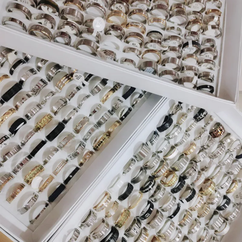 Stylish stainless steel ring ring, men's non-oxidized hybrid ring in a box of 100 PCS, Picture shows
Stylish stainless steel ring ring, men's non-oxidized hybrid ring in a box of 100 PCS, Picture shows