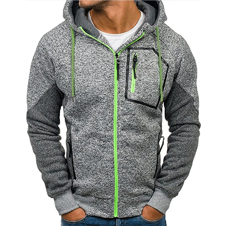 2018 new men's casual European and American color matching sweater fleece cardigan hooded jacket, Multi
2018 new men's casual European and American color matching sweater fleece cardigan hooded jacket, Multi
