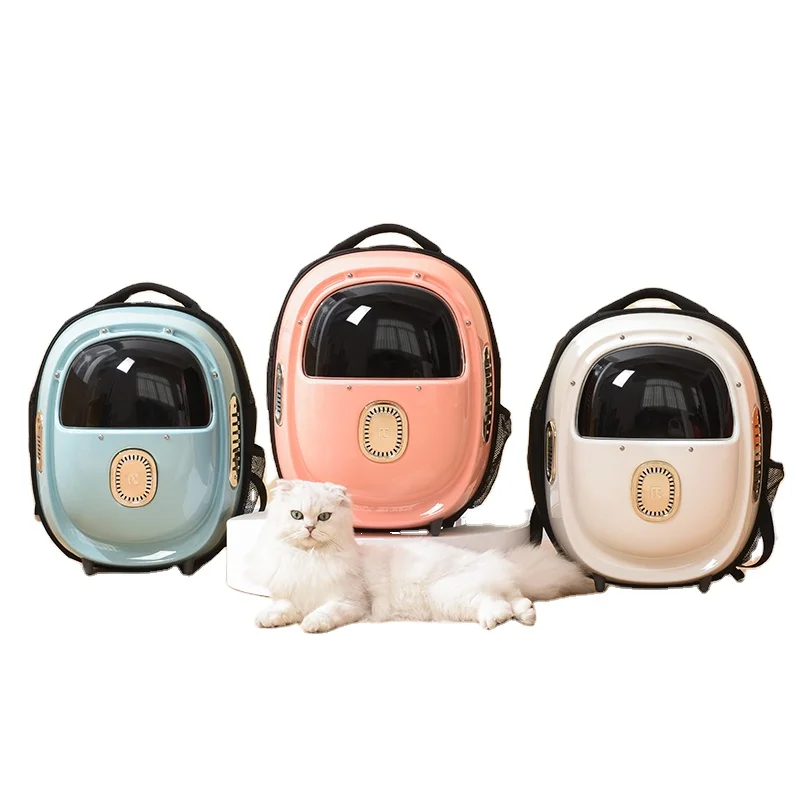 

High Quality Cat bag pet backpack outside portable transparent space capsule cat breathable backpack pet carrier bag, Grey