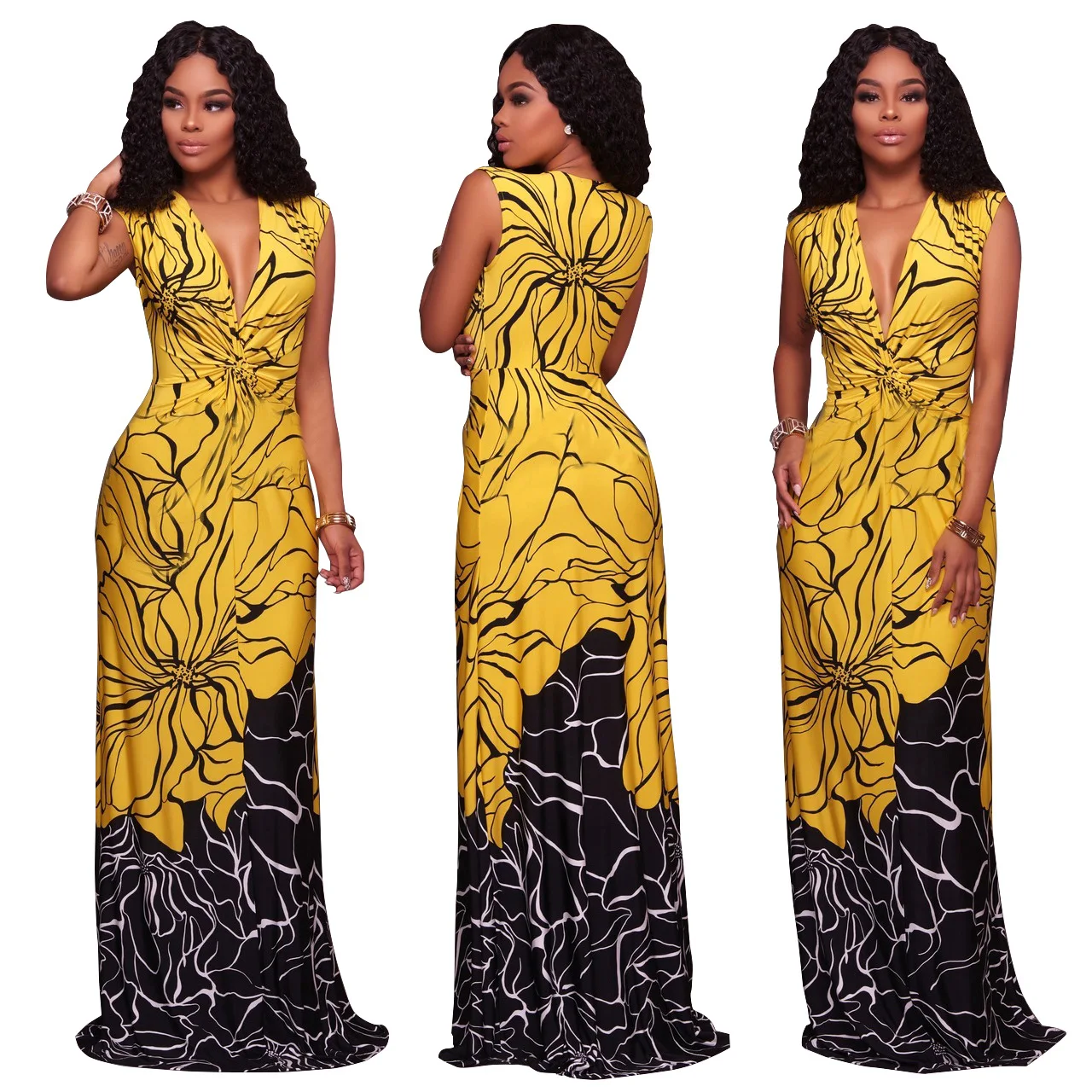MXCHAN Sexy V-neck sleeveless print dress clothes women sexy for summer ladies dresses south africa dress for women, Yellow
MXCHAN Sexy V-neck sleeveless print dress clothes women sexy for summer ladies dresses south africa dress for women, Yellow