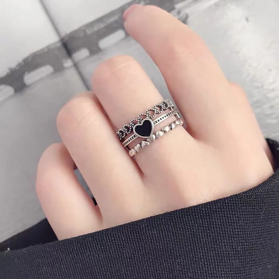 SC New Fashion Vintage Simple Adjustable Ring Trendy Elegant Punk Hip Pop Heart Enamel Ring for Women Men
SC New Fashion Vintage Simple Adjustable Ring Trendy Elegant Punk Hip Pop Heart Enamel Ring for Women Men