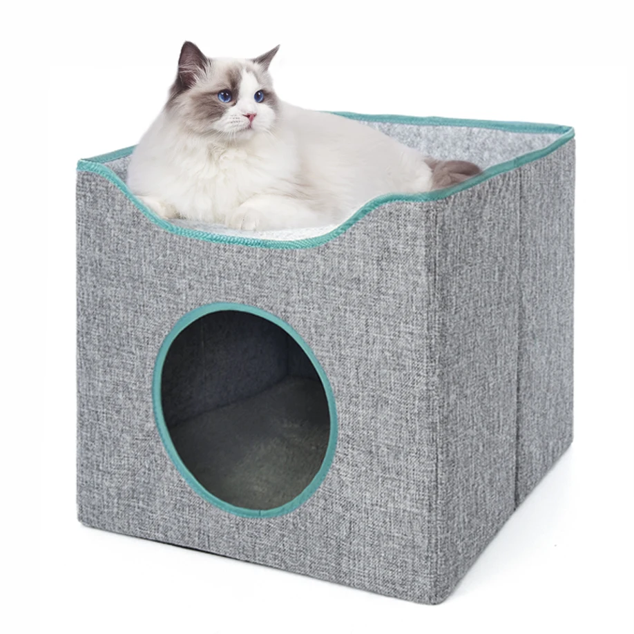 Indoor Stackable Folding Nylon Fabric Bedsure Cube Kitty Bed Cat House Foldable Cat Cube House
Indoor Stackable Folding Nylon Fabric Bedsure Cube Kitty Bed Cat House Foldable Cat Cube House