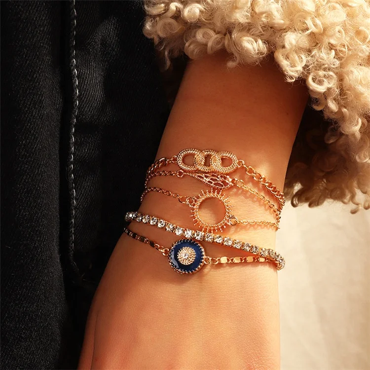 Wholesale Bracelet Jewelry Women Cubic Zirconia Tennis Chain Bangle 5pcs/set, Picture
Wholesale Bracelet Jewelry Women Cubic Zirconia Tennis Chain Bangle 5pcs/set, Picture