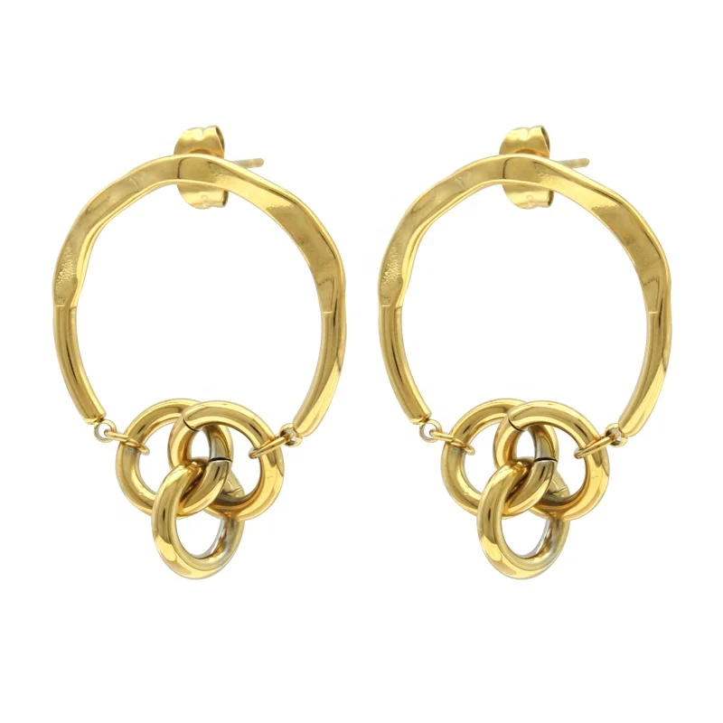 Personalized Interlocking Trendy Non Fade Circle Earrings women's Gold Plated unique personality trend stainless steel Earrings
Personalized Interlocking Trendy Non Fade Circle Earrings women's Gold Plated unique personality trend stainless steel Earrings