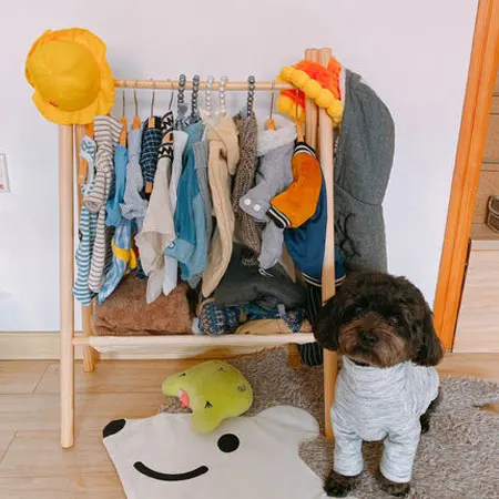 Foldable Pets Accessories Costume Stand Wooden Small Dog Cat Doll Clothing Rack Closet Organizer
Foldable Pets Accessories Costume Stand Wooden Small Dog Cat Doll Clothing Rack Closet Organizer
