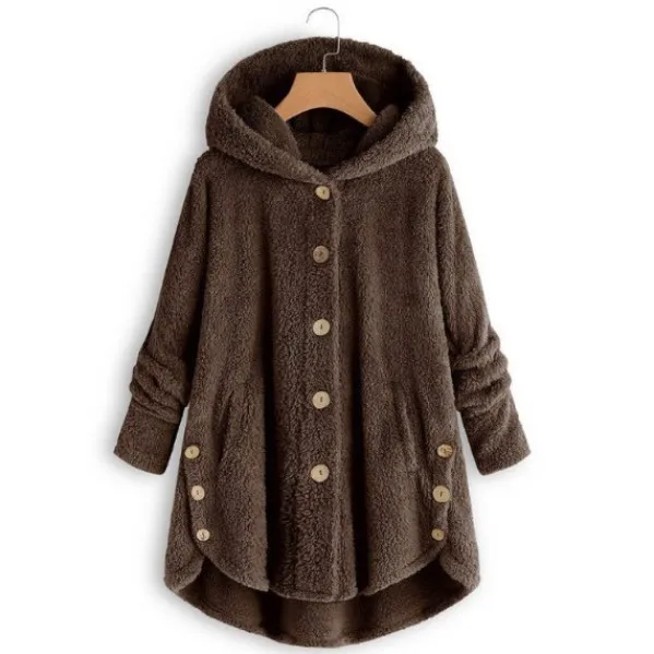 New Style Women's Autumn/Winter Oversized Cardigan Hooded Mid-length Coat With Irregular Single-breasted Solid Plush Jacket, Leopard, solid
New Style Women's Autumn/Winter Oversized Cardigan Hooded Mid-length Coat With Irregular Single-breasted Solid Plush Jacket, Leopard, solid