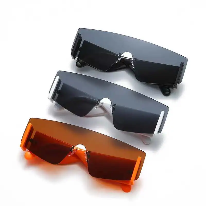 Cheap Fashion Women Shade Sunglasses One Piece Lens Frameless Sunglasses Wide Leg Personality Sun Glasses
Cheap Fashion Women Shade Sunglasses One Piece Lens Frameless Sunglasses Wide Leg Personality Sun Glasses