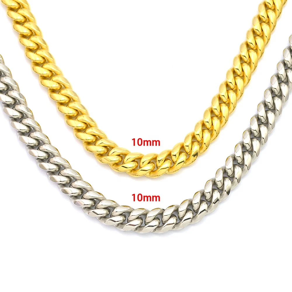 2020 Newest 10mm Cuban Link Chain 316L Stainless Steel Men No Fade Gold Plated Custom Hip Hop Jewelry Necklace
2020 Newest 10mm Cuban Link Chain 316L Stainless Steel Men No Fade Gold Plated Custom Hip Hop Jewelry Necklace