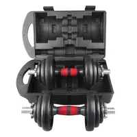 

15kg adjustable weight lifting painting dumbbell set in plastic box use bodybuilding