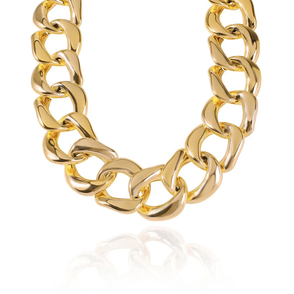 Exaggerated Gold Cuban Thick Necklace Hip Hop Jewelry Pendant Necklace Wholesale Women's Men's Necklaces
Exaggerated Gold Cuban Thick Necklace Hip Hop Jewelry Pendant Necklace Wholesale Women's Men's Necklaces