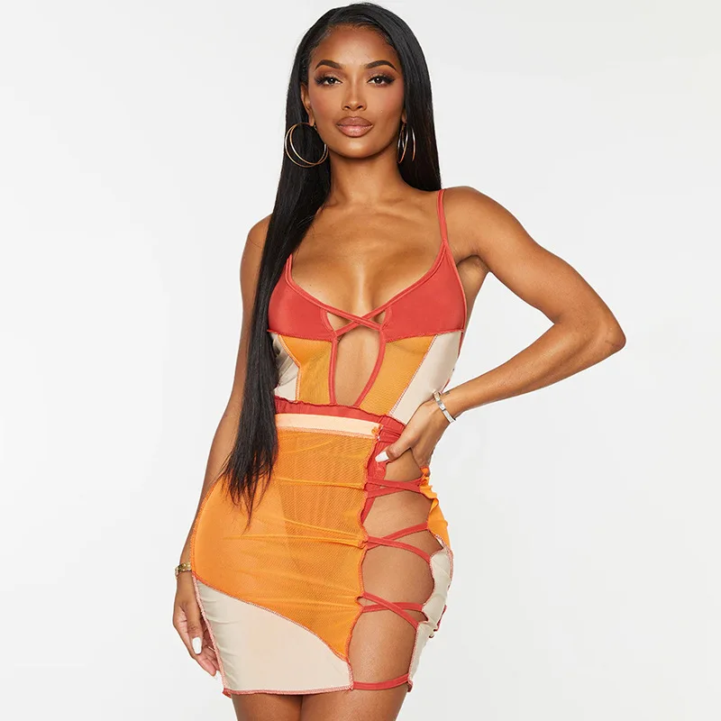 Vacation outfits for woman summer skirt set two piece set sexy design style contrasting strap open back hollow mesh skirt, Picture
Vacation outfits for woman summer skirt set two piece set sexy design style contrasting strap open back hollow mesh skirt, Picture