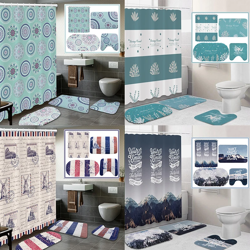 Bathlux Waterproof 4pcs Bathroom Sets With PEVA Shower Curtain and Bath Rugs and Bath Tub Mat, Customized color
Bathlux Waterproof 4pcs Bathroom Sets With PEVA Shower Curtain and Bath Rugs and Bath Tub Mat, Customized color