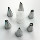 DIY Cake Decorating Tips Sets with Silicone Icing Piping Cream Pastry Bag and 6 Stainless Steel Nozzles Cake Baking ware