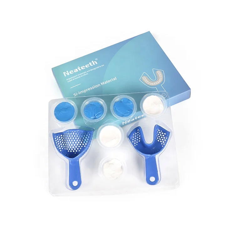 Food Grade Silicone Impression Dental Impression Former Material Putty Tray Impression Denture Kit In China, Blue +white
Food Grade Silicone Impression Dental Impression Former Material Putty Tray Impression Denture Kit In China, Blue +white