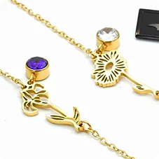 Personalized Jewelry Birthstone Bracelet For Women, Birthstone Bracelet Stainless Steel