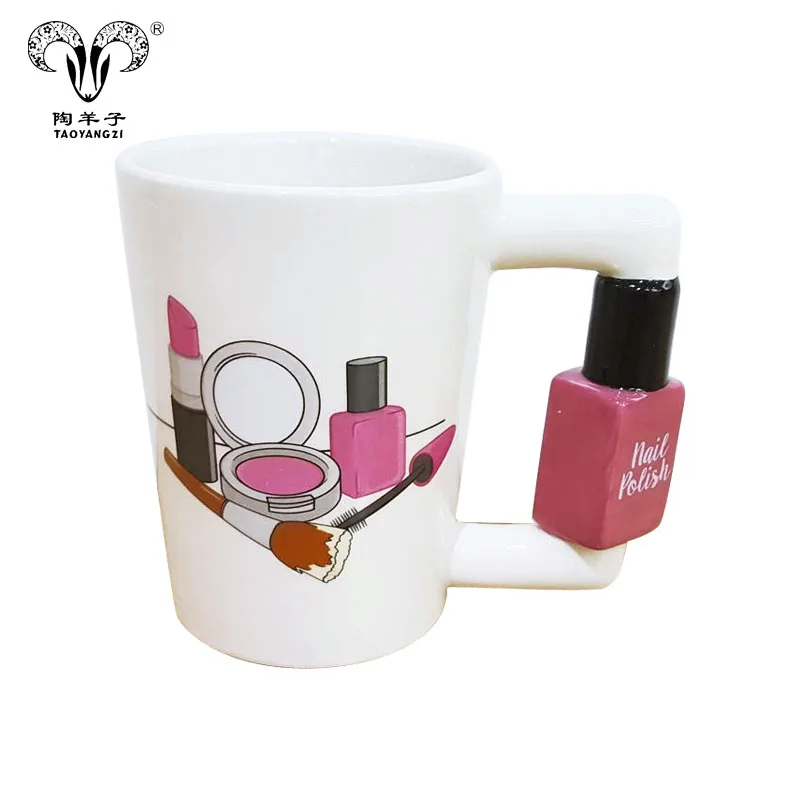 Novelty Shaped Handle Ceramic Mugs (nailpolish, hairblower, lipstick, tools, boots, etc..), White
Novelty Shaped Handle Ceramic Mugs (nailpolish, hairblower, lipstick, tools, boots, etc..), White