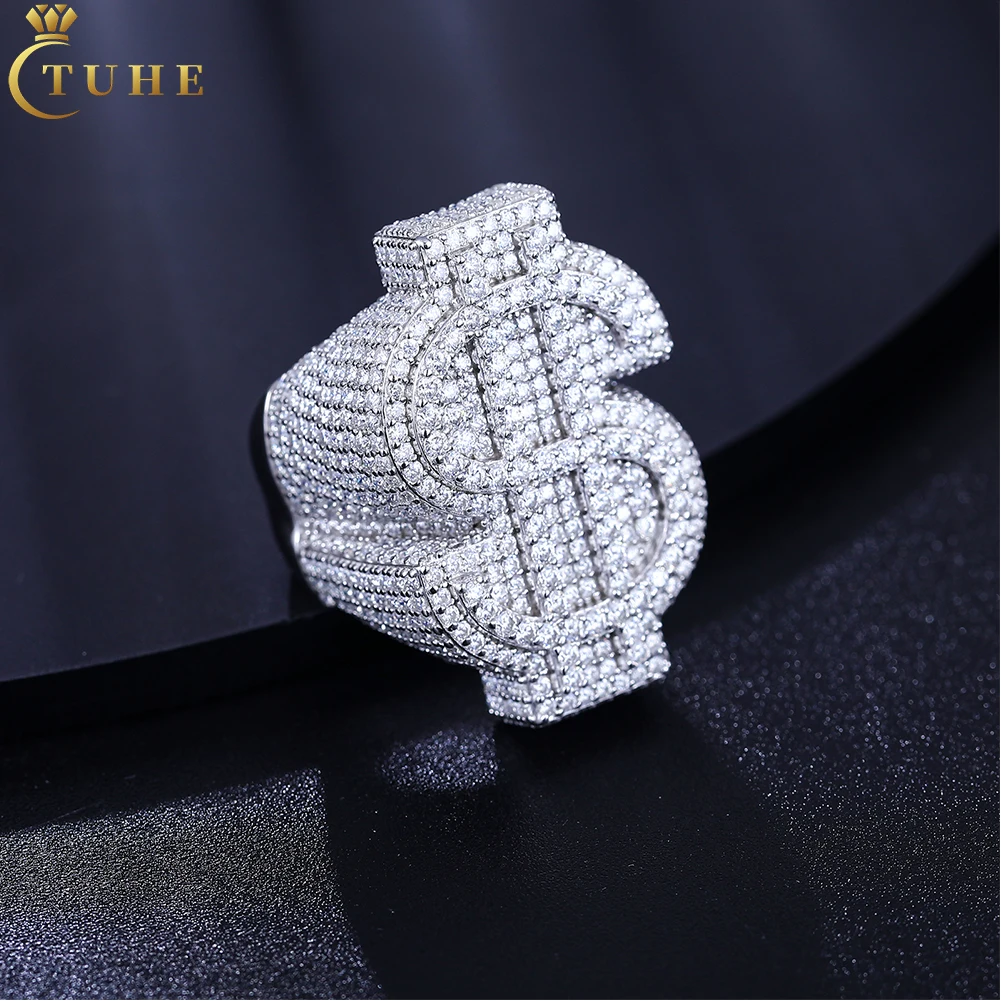 Pass Diamond Tester Full Moissanite Dollar Ring Hip Hop Jewelry 925 Sterling Silver Lab Gemstone Iced Out Men Ring
Pass Diamond Tester Full Moissanite Dollar Ring Hip Hop Jewelry 925 Sterling Silver Lab Gemstone Iced Out Men Ring