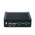 Yanling Mini PC 2 Lan Port Intel J1900 Quad Core Fanless Thin Client Computer with 2 COM 4 USB