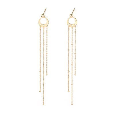 Light Luxulry Fashion Long Tassel Stud Earrings 925 Sterling Silver Stud Jewelry For Women, As picture
Light Luxulry Fashion Long Tassel Stud Earrings 925 Sterling Silver Stud Jewelry For Women, As picture