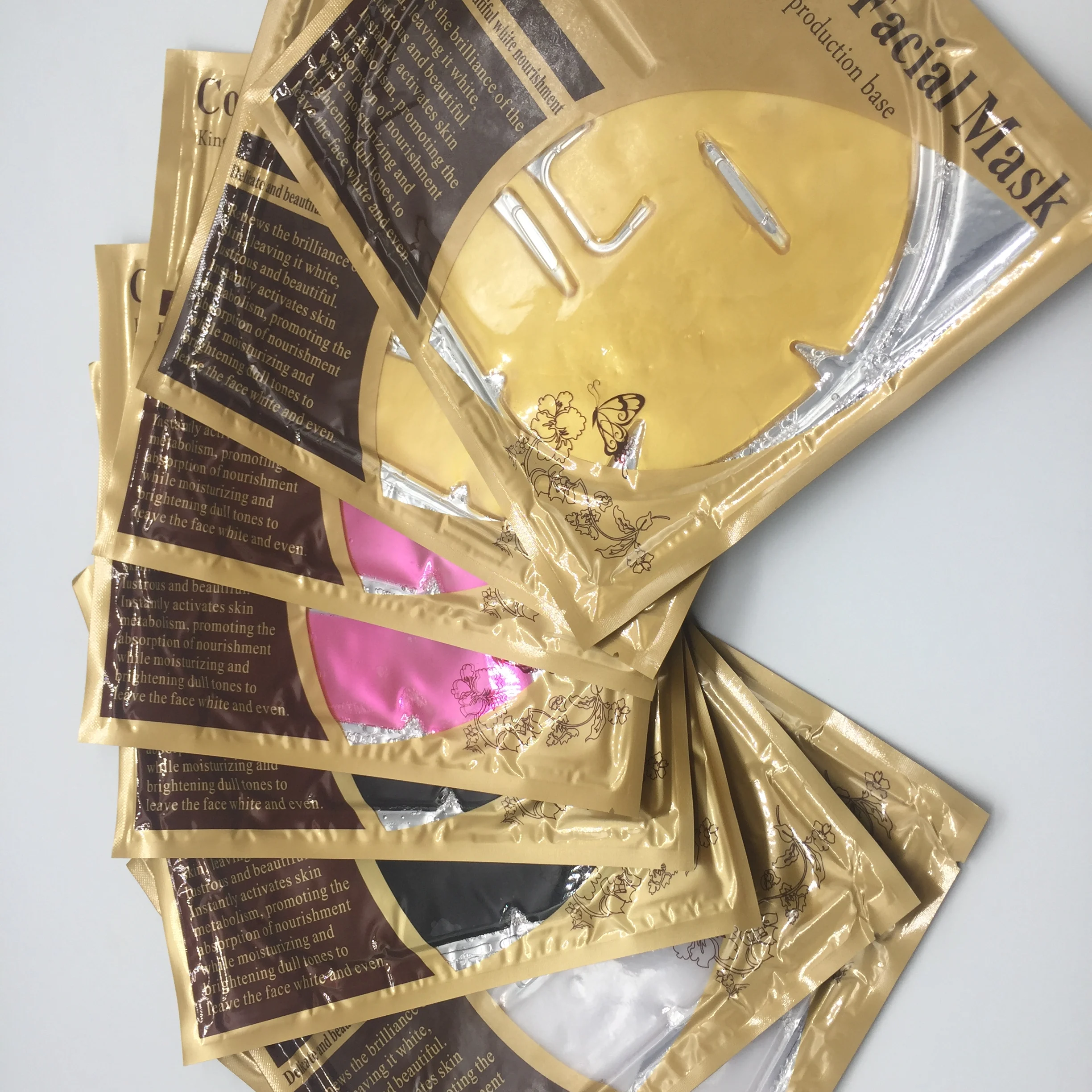 24K golden collagen facial mask crystal collagen gold powder Anti-aging facial mask
24K golden collagen facial mask crystal collagen gold powder Anti-aging facial mask