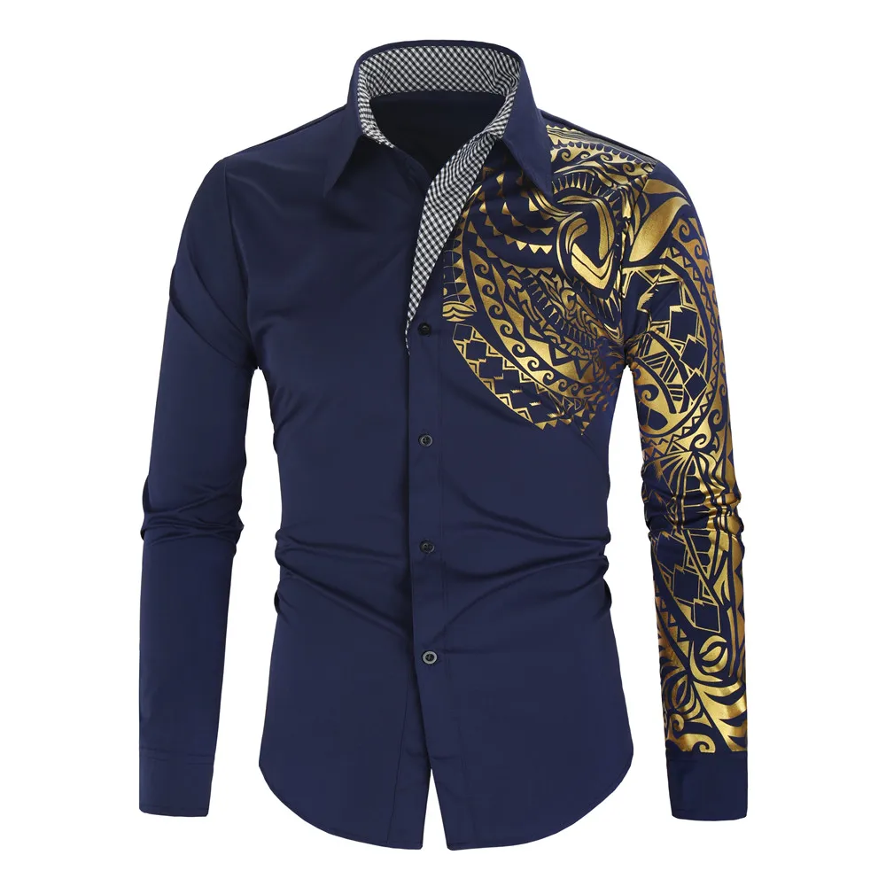 CB11 Wholesale Fashion Long Sleeve Cotton Full Screen Gilding Printing Custom Man's Tight Long Sleeve Shirts
CB11 Wholesale Fashion Long Sleeve Cotton Full Screen Gilding Printing Custom Man's Tight Long Sleeve Shirts