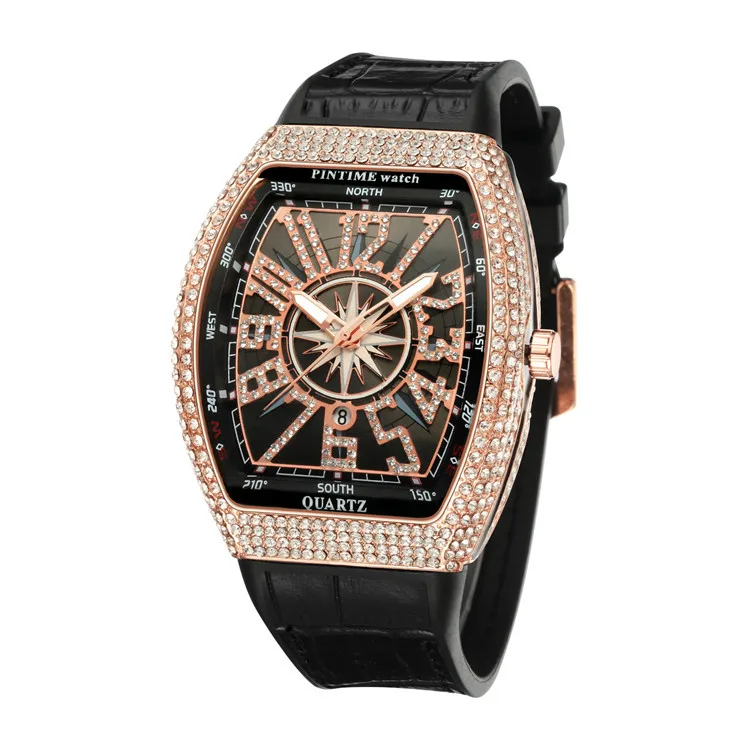 8122 New Amazon Men's Frank Wine Barrel Case watch faces for leather band Diamond Watch For Man, 6 colors
8122 New Amazon Men's Frank Wine Barrel Case watch faces for leather band Diamond Watch For Man, 6 colors