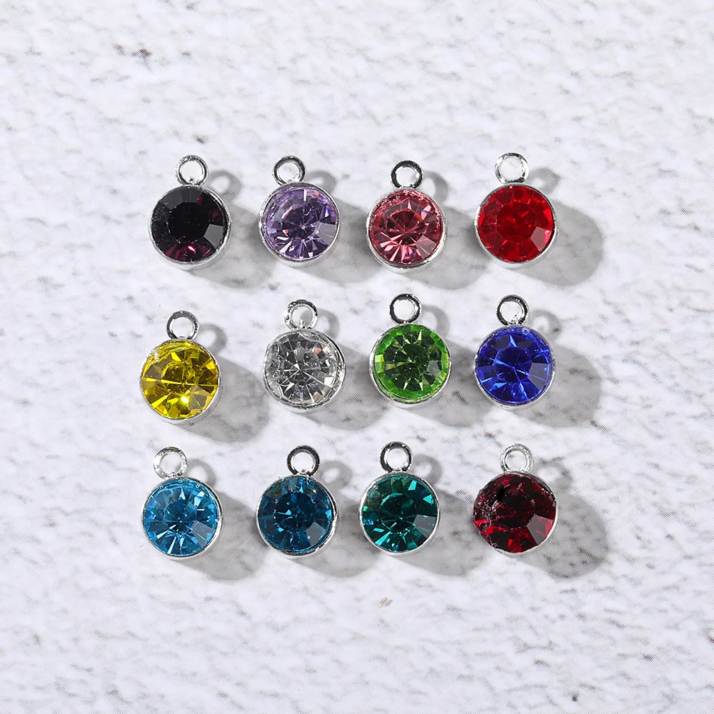 10pcs/Bag Stainless Steel DIY Jewelry Bracelet Necklace Earrings 12 Birthstone Charms for Jewelry Making Pendant Finding, As picture
10pcs/Bag Stainless Steel DIY Jewelry Bracelet Necklace Earrings 12 Birthstone Charms for Jewelry Making Pendant Finding, As picture
