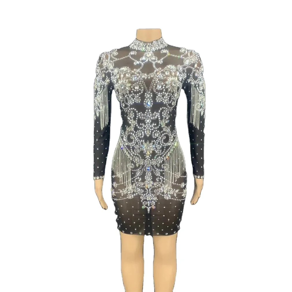 Luxury Women Evening Dresses 2021 Wholesale Tassel Ballroom Mini Dance Dress with Long Sleeves
Luxury Women Evening Dresses 2021 Wholesale Tassel Ballroom Mini Dance Dress with Long Sleeves