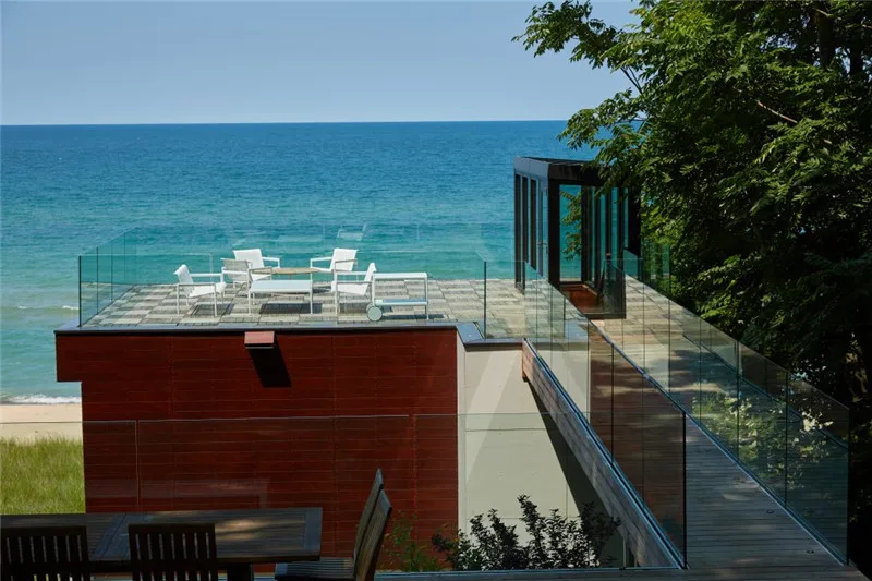 Shoe Base Frameless Outside Deck Tempered Laminated Balcony Aluminum Baseshoe U Channel Glass Railing