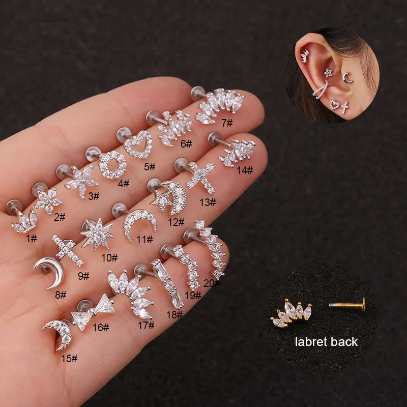 Silver Gold Color Stainless Steel Star Cubic Zircon Labret Lip Piercing Jewelry Piercing Clip in for Women Body Piercing Jewelry
Silver Gold Color Stainless Steel Star Cubic Zircon Labret Lip Piercing Jewelry Piercing Clip in for Women Body Piercing Jewelry
