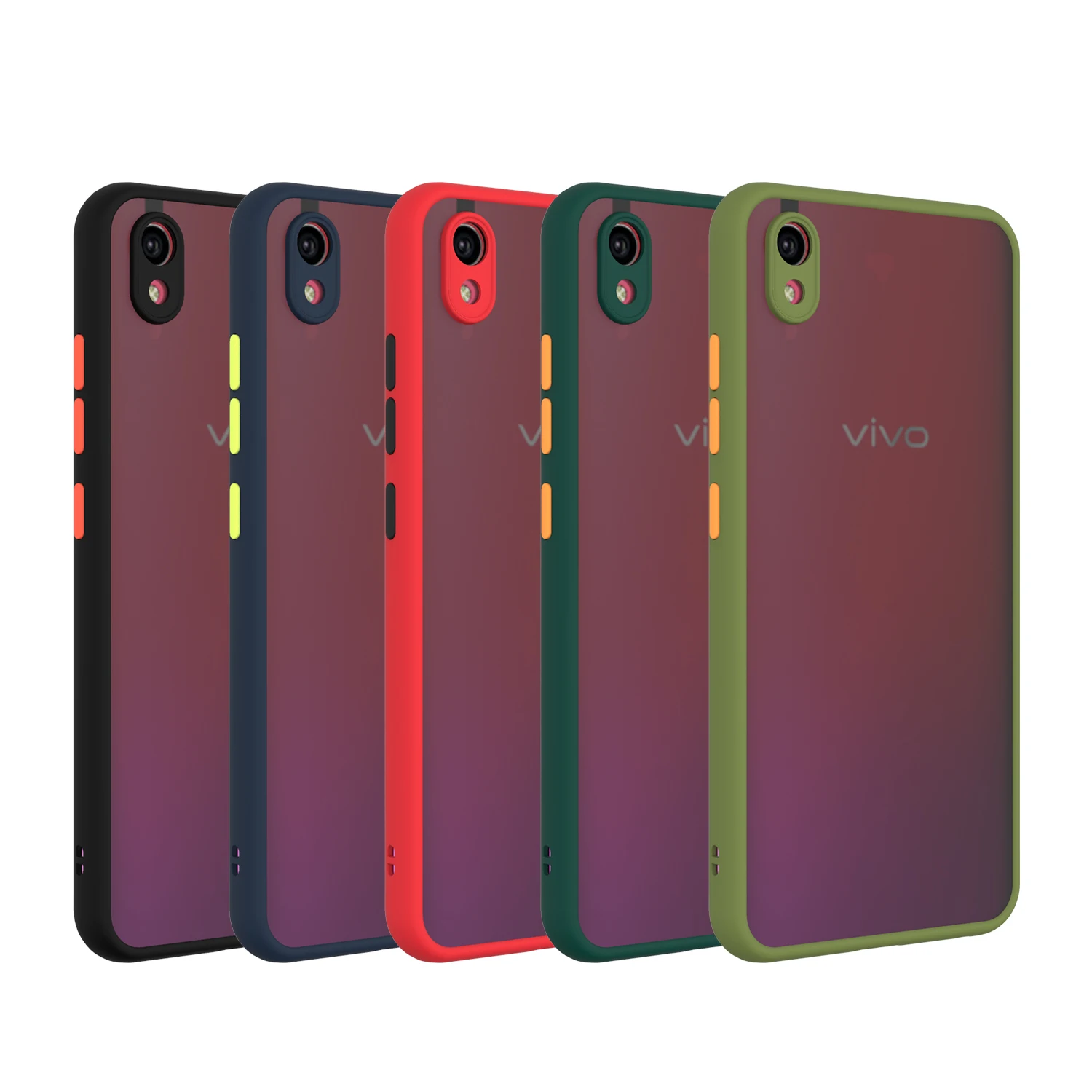 Feel Skin Matte Tpu Back Cover for Vivo Y91i Contrast Button Good Feeling Camera protection Phone Case Shockproof, 5 colors
Feel Skin Matte Tpu Back Cover for Vivo Y91i Contrast Button Good Feeling Camera protection Phone Case Shockproof, 5 colors