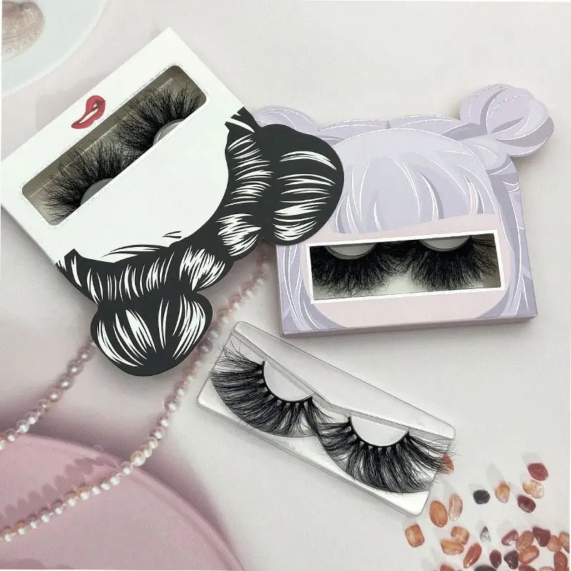 

Private Free 25m 3d Mink Eyelashes Samples Wholesale Lashes Custom Pink Empty Lash Boxes Packaging Supplies, Natural black or colorful