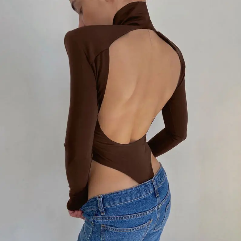 X00805M Hot selling women's 2020 autumn/winter new sexy backless long-sleeved high-neck bodysuit
X00805M Hot selling women's 2020 autumn/winter new sexy backless long-sleeved high-neck bodysuit